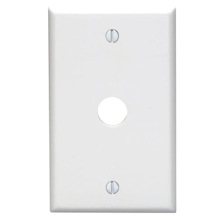 Leviton Leviton White 1 gang Thermoset Plastic Cable/Telco Wall Plate 1 pk 88017-000